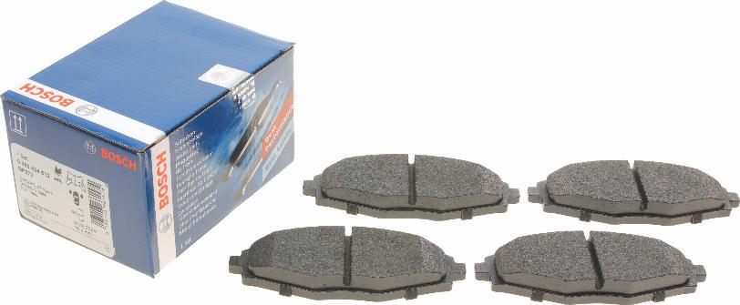 BOSCH 0 986 424 512 - Kit de plaquettes de frein, frein à disque cwaw.fr