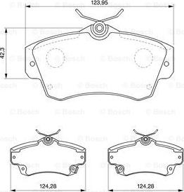 BOSCH 0 986 424 586 - Kit de plaquettes de frein, frein à disque cwaw.fr