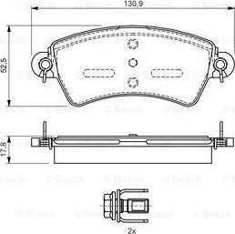 BOSCH 0 986 424 529 - Kit de plaquettes de frein, frein à disque cwaw.fr