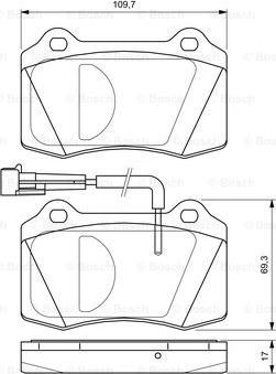 BOSCH 0 986 424 579 - Kit de plaquettes de frein, frein à disque cwaw.fr