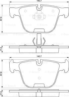 BOSCH 0 986 424 698 - Kit de plaquettes de frein, frein à disque cwaw.fr