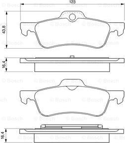 BOSCH 0 986 424 654 - Kit de plaquettes de frein, frein à disque cwaw.fr