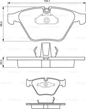 BOSCH 0 986 424 651 - Kit de plaquettes de frein, frein à disque cwaw.fr