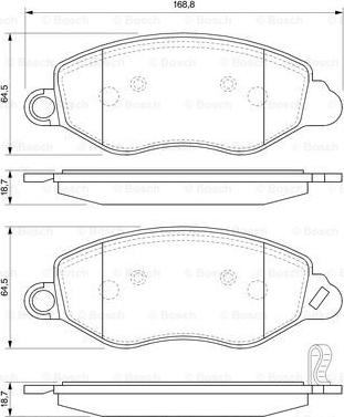 BOSCH 0 986 424 657 - Kit de plaquettes de frein, frein à disque cwaw.fr