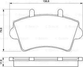 BOSCH 0 986 424 614 - Kit de plaquettes de frein, frein à disque cwaw.fr