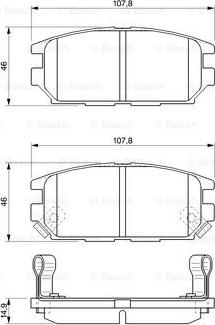 BOSCH 0 986 424 686 - Kit de plaquettes de frein, frein à disque cwaw.fr