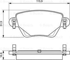 BOSCH 0 986 424 683 - Kit de plaquettes de frein, frein à disque cwaw.fr