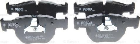 BOSCH 0 986 424 687 - Kit de plaquettes de frein, frein à disque cwaw.fr