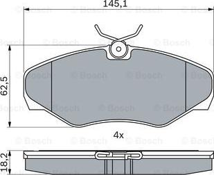 BOSCH 0 986 424 636 - Kit de plaquettes de frein, frein à disque cwaw.fr