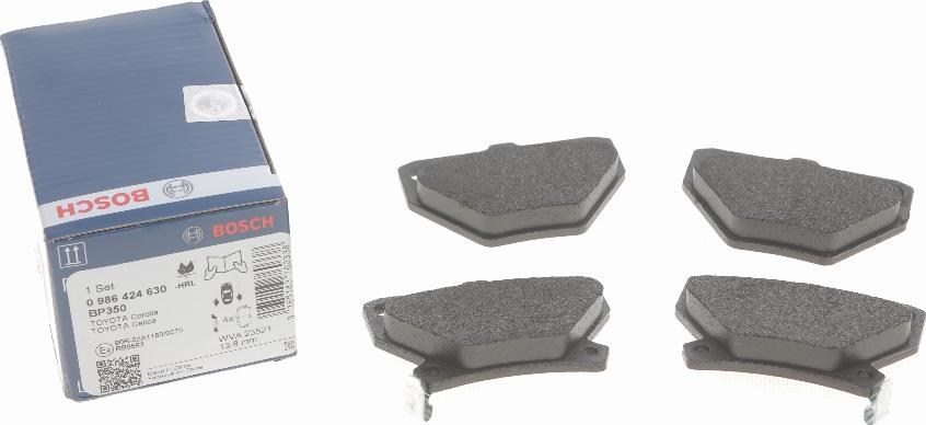 BOSCH 0 986 424 630 - Kit de plaquettes de frein, frein à disque cwaw.fr