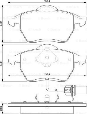 BOSCH 0 986 424 633 - Kit de plaquettes de frein, frein à disque cwaw.fr