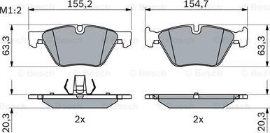 BOSCH 0 986 424 621 - Kit de plaquettes de frein, frein à disque cwaw.fr