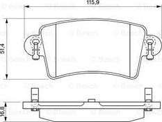 BOSCH 0 986 424 675 - Kit de plaquettes de frein, frein à disque cwaw.fr