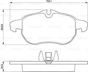 BOSCH 0 986 424 677 - Kit de plaquettes de frein, frein à disque cwaw.fr