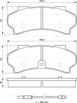 BOSCH 0 986 424 046 - Kit de plaquettes de frein, frein à disque cwaw.fr