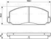 BOSCH 0 986 424 055 - Kit de plaquettes de frein, frein à disque cwaw.fr