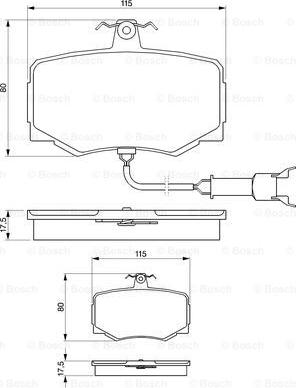 BOSCH 0 986 424 018 - Kit de plaquettes de frein, frein à disque cwaw.fr