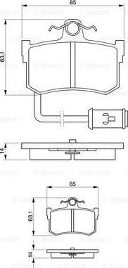 BOSCH 0 986 424 013 - Kit de plaquettes de frein, frein à disque cwaw.fr