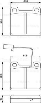 BOSCH 0 986 424 035 - Kit de plaquettes de frein, frein à disque cwaw.fr