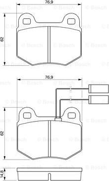 BOSCH 0 986 424 037 - Kit de plaquettes de frein, frein à disque cwaw.fr