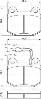 BOSCH 0 986 424 029 - Kit de plaquettes de frein, frein à disque cwaw.fr