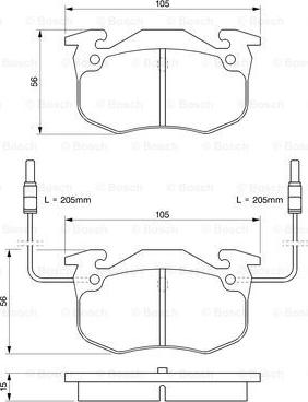 BOSCH 0 986 424 147 - Kit de plaquettes de frein, frein à disque cwaw.fr