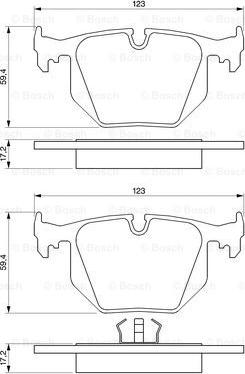 BOSCH 0 986 424 185 - Kit de plaquettes de frein, frein à disque cwaw.fr