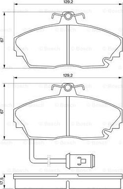 BOSCH 0 986 424 182 - Kit de plaquettes de frein, frein à disque cwaw.fr