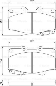 BOSCH 0 986 424 134 - Kit de plaquettes de frein, frein à disque cwaw.fr