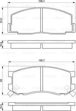 BOSCH 0 986 424 133 - Kit de plaquettes de frein, frein à disque cwaw.fr