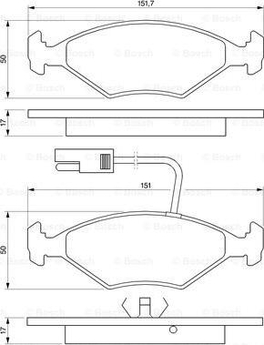 BOSCH 0 986 424 178 - Kit de plaquettes de frein, frein à disque cwaw.fr