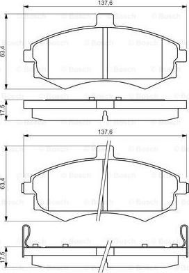 BOSCH 0 986 424 810 - Kit de plaquettes de frein, frein à disque cwaw.fr