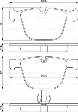 BOSCH 0 986 424 812 - Kit de plaquettes de frein, frein à disque cwaw.fr