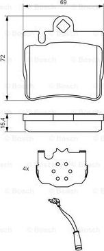 BOSCH 0 986 424 830 - Kit de plaquettes de frein, frein à disque cwaw.fr