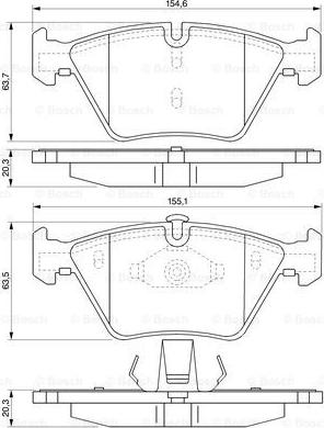 BOSCH 0 986 424 822 - Kit de plaquettes de frein, frein à disque cwaw.fr