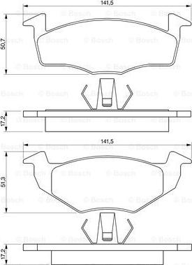 BOSCH 0 986 424 361 - Kit de plaquettes de frein, frein à disque cwaw.fr