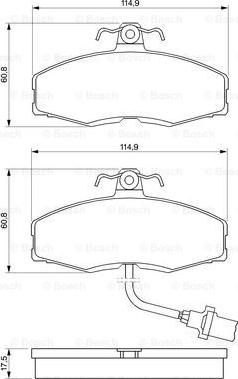 BOSCH 0 986 424 381 - Kit de plaquettes de frein, frein à disque cwaw.fr