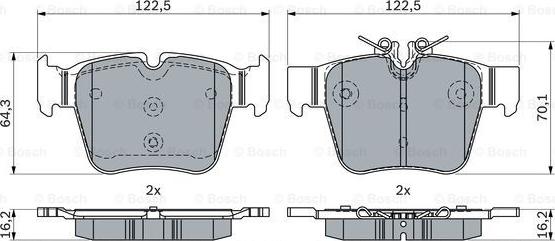 BOSCH 0 986 424 334 - Kit de plaquettes de frein, frein à disque cwaw.fr