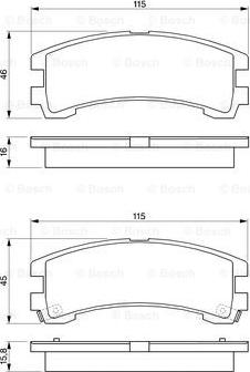 BOSCH 0 986 424 323 - Kit de plaquettes de frein, frein à disque cwaw.fr