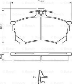 BOSCH 0 986 424 370 - Kit de plaquettes de frein, frein à disque cwaw.fr