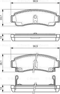 BOSCH 0 986 424 299 - Kit de plaquettes de frein, frein à disque cwaw.fr