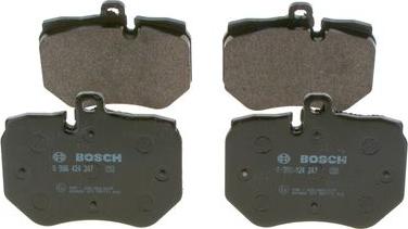 BOSCH 0 986 424 247 - Kit de plaquettes de frein, frein à disque cwaw.fr