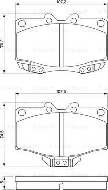 BOSCH 0 986 424 269 - Kit de plaquettes de frein, frein à disque cwaw.fr