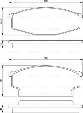 BOSCH 0 986 424 261 - Kit de plaquettes de frein, frein à disque cwaw.fr