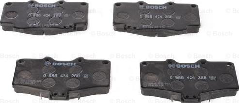 BOSCH 0 986 424 268 - Kit de plaquettes de frein, frein à disque cwaw.fr