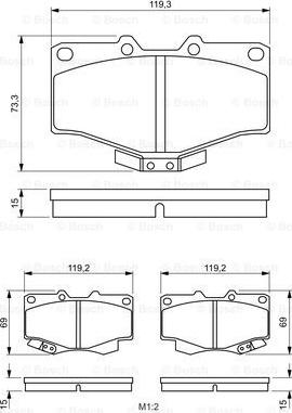 BOSCH 0 986 424 268 - Kit de plaquettes de frein, frein à disque cwaw.fr