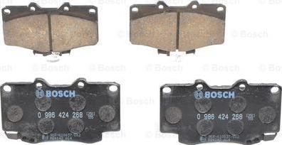 BOSCH 0 986 424 268 - Kit de plaquettes de frein, frein à disque cwaw.fr