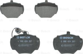 BOSCH 0 986 424 267 - Kit de plaquettes de frein, frein à disque cwaw.fr