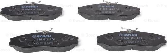 BOSCH 0 986 424 204 - Kit de plaquettes de frein, frein à disque cwaw.fr