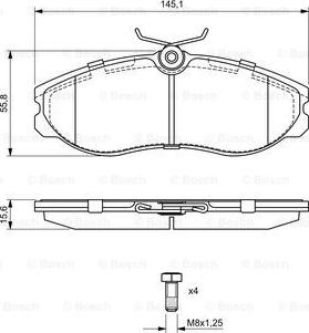 BOSCH 0 986 424 204 - Kit de plaquettes de frein, frein à disque cwaw.fr